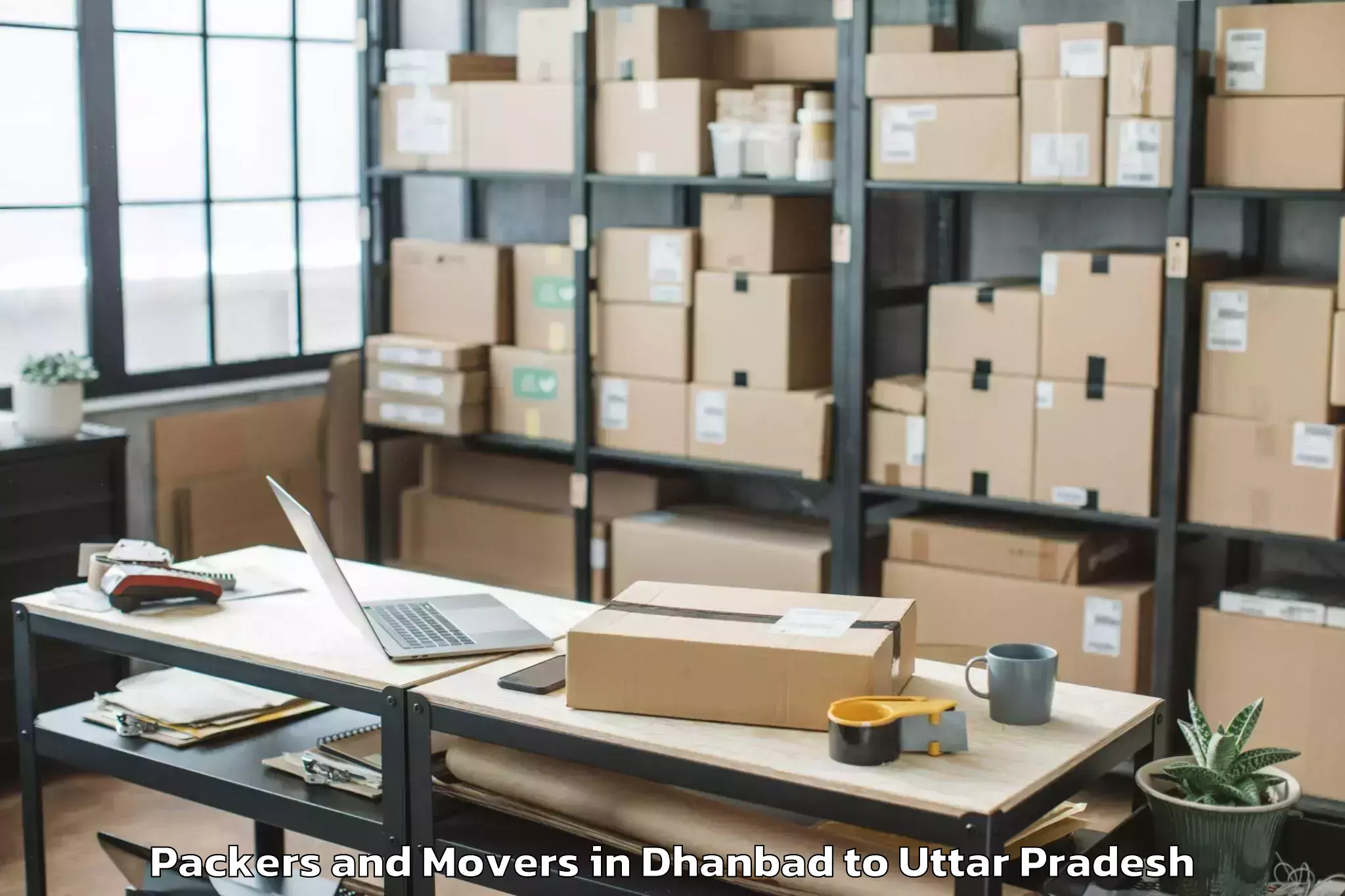 Professional Dhanbad to Banda Packers And Movers